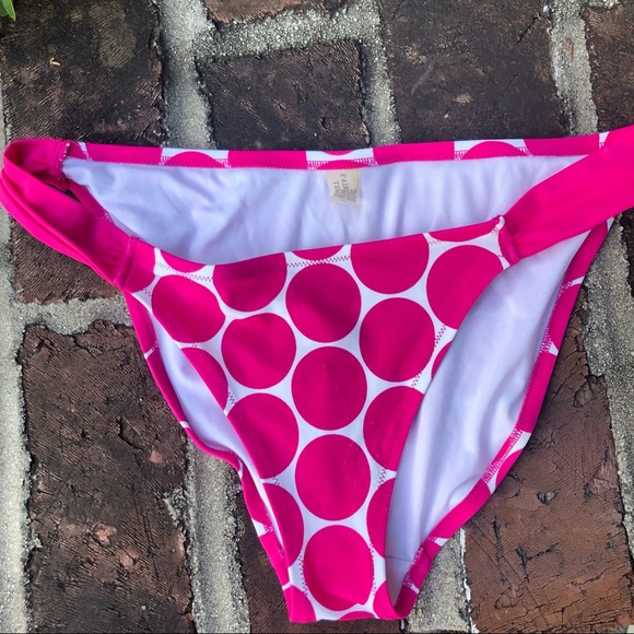 Victoria Secret pink and white polka dot bikini bottoms size large - Picture 7 of 8